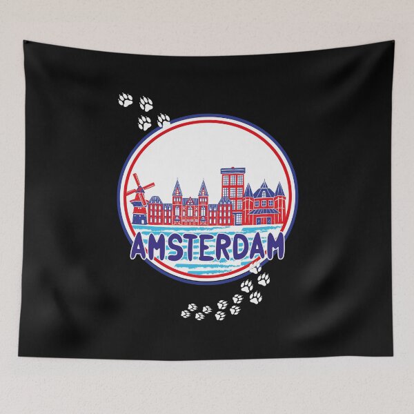 Item preview, Amsterdam Skyline Cat  designed and sold by orangeblue21.