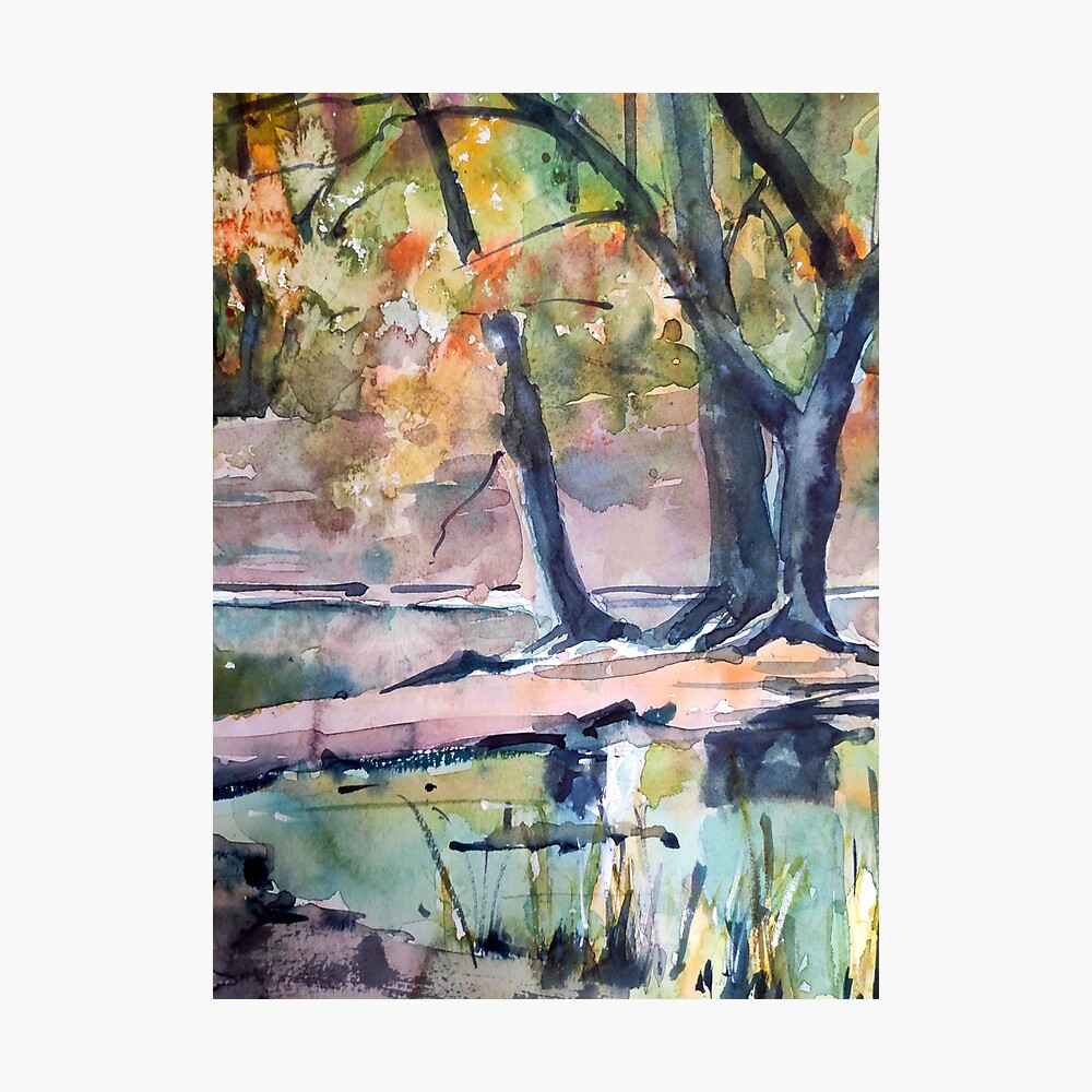 Simple BEGINNERS Woodland SUNBEAMS Watercolour Landscape