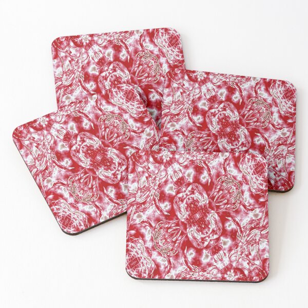 Item preview, Floral Design In Red and White designed and sold by Lynn  Marie Sharp.