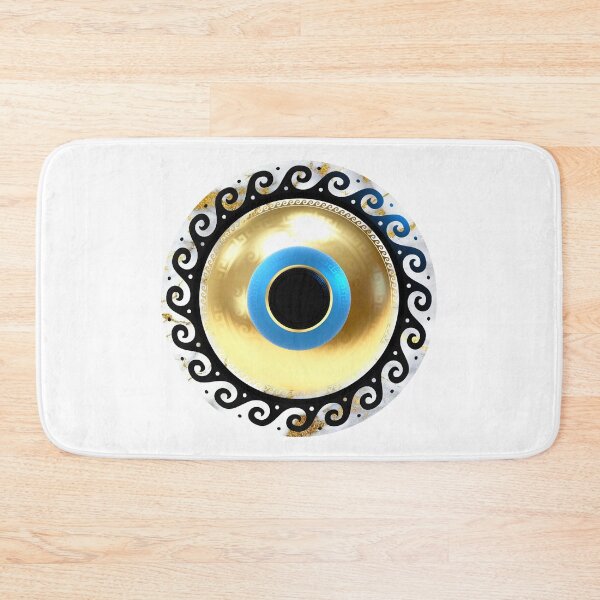 Item preview, Mati Evil Eye Black and White Gold Marble  designed and sold by Yiorgos Designs.