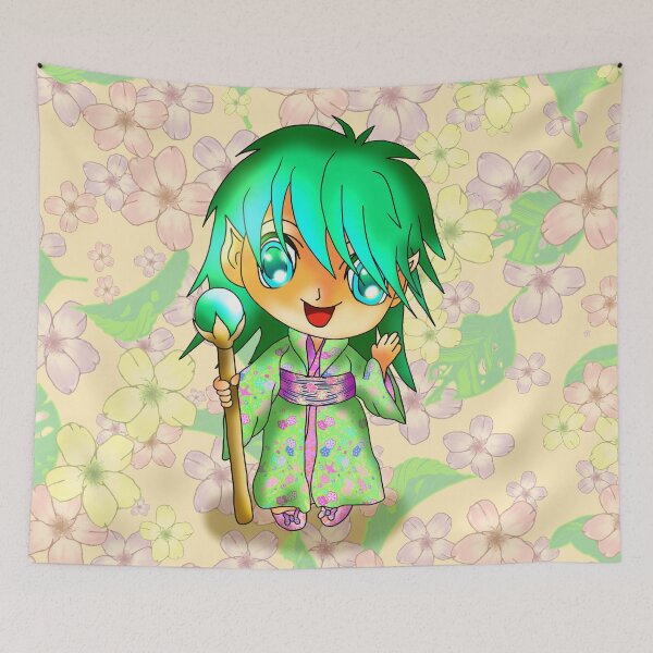 Item preview, chibi elf sorcerer green  designed and sold by CuisineCat.