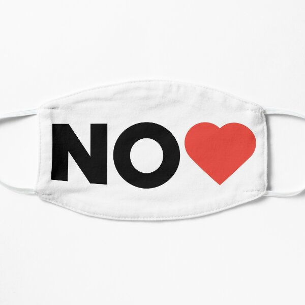 No <3 Design Flat Mask