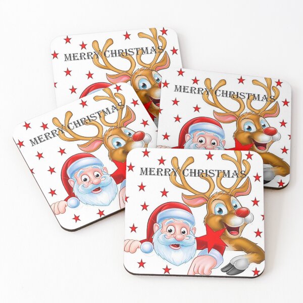 MERRY CHRISTMAS Dessous de verre (lot de 4)