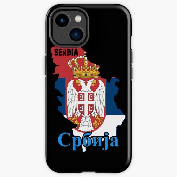 Flagge und Karte von Serbien iPhone Robuste Hülle