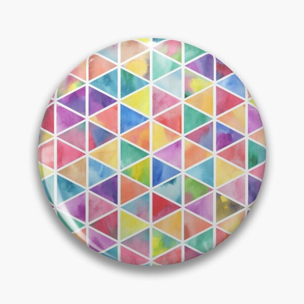 Item preview, Colorful Watercolor Pattern with Triangles designed and sold by SeaAndLight.