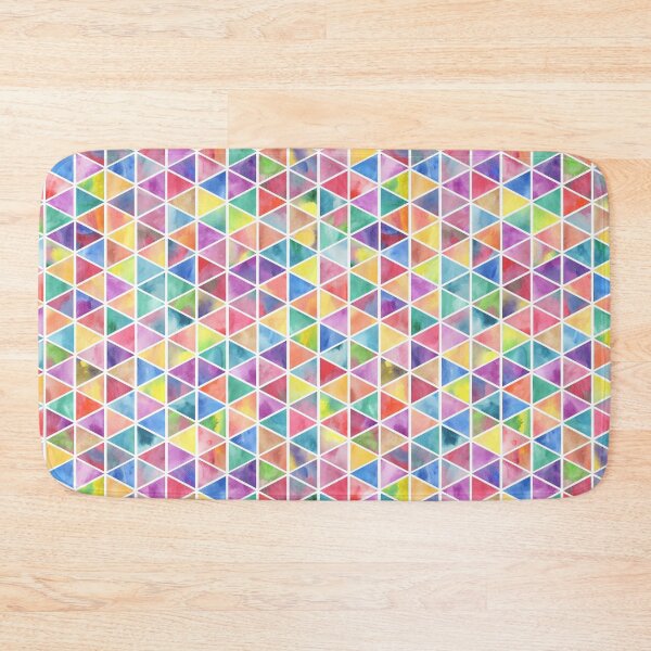 Item preview, Colorful Watercolor Pattern with Triangles designed and sold by SeaAndLight.
