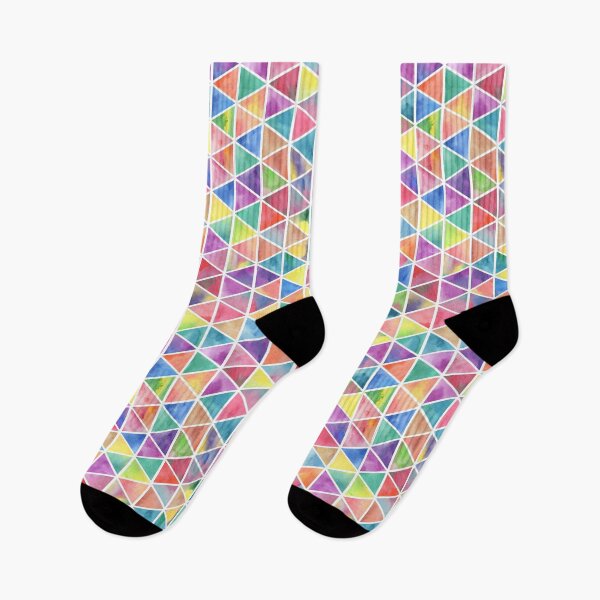 Item preview, Colorful Watercolor Pattern with Triangles designed and sold by SeaAndLight.