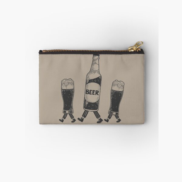 Item preview, Vintage beer bottle and glasses walking with legs designed and sold by mirtoth.