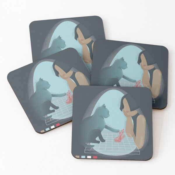 Item preview, Check mate | Cat lover illustration  designed and sold by Dziepdesigns.