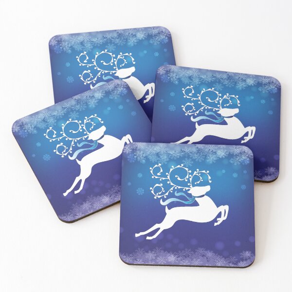 Item preview, White Reindeer - Blue 55 designed and sold by serenaking.