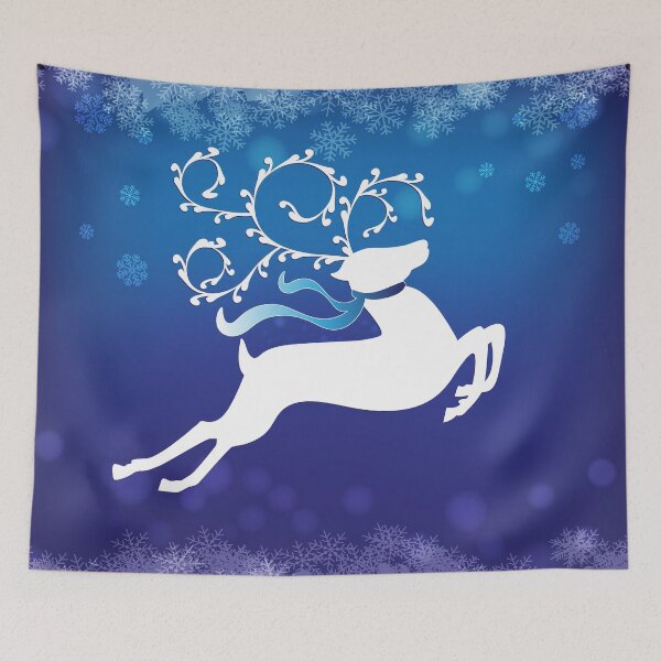 Item preview, White Reindeer - Blue 55 designed and sold by serenaking.