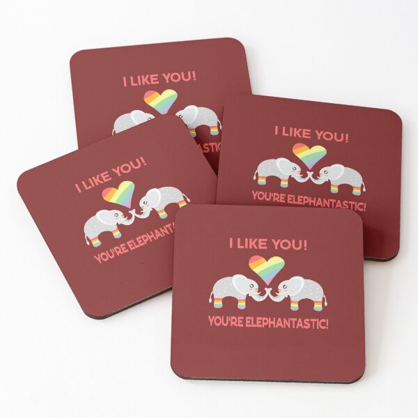 Item preview, Happy Valentines Day 2021 LGBT Pride Elephants designed and sold by twicetrader.