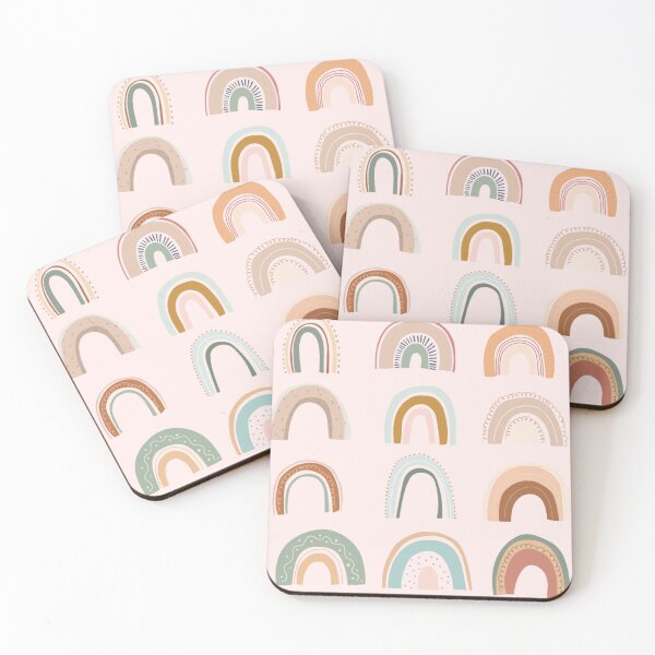 Item preview, Pink organic rainbow pattern designed and sold by Sabrina Byrd.