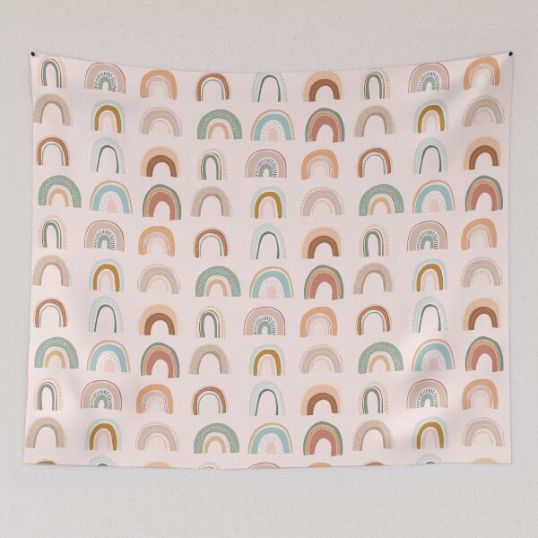 Item preview, Pink organic rainbow pattern designed and sold by Sabrina Byrd.