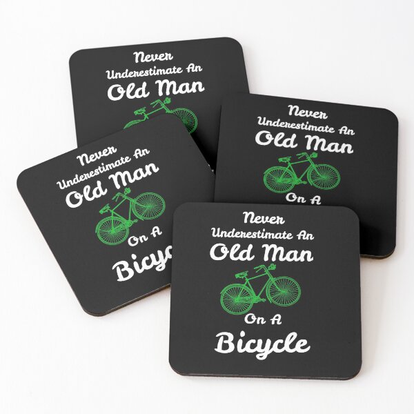 Item preview, Never Underestimate An Old Man On A Bicycle designed and sold by Fine Art California.