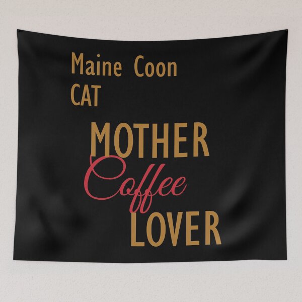 Item preview, Maine Coon CAT Mother Coffee Lover. The perfect clothes and stickers for cat and coffee lovers designed and sold by amrmab.