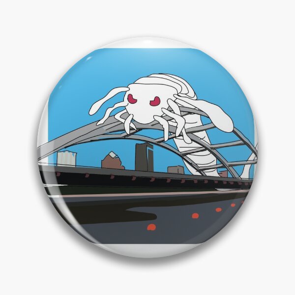 Item preview, Eurypterid climbing over the Freddie-Sue Bridge in Rochester, NY designed and sold by PaleoPix.