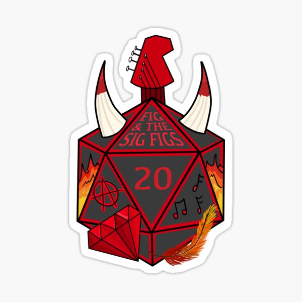 Fig Faeth D20 Fantasy High Sticker For Sale By Citrinecreates Redbubble 