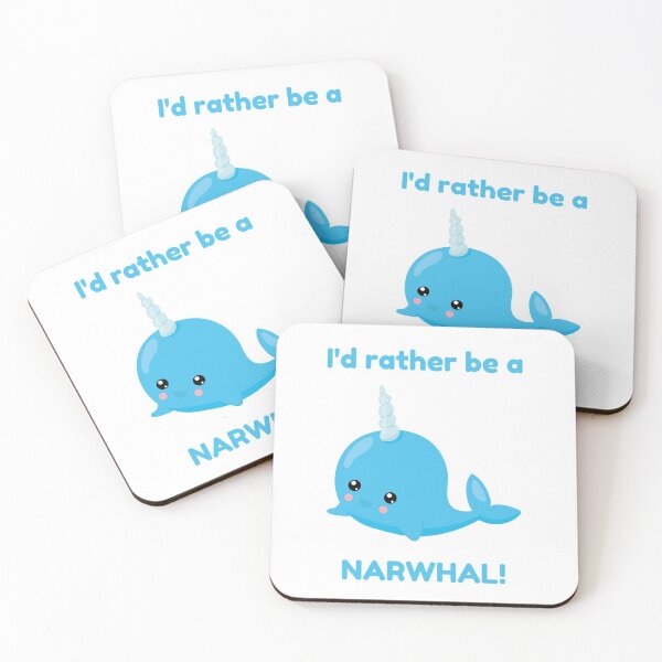 Item preview, I'd rather be a narwhal t-shirt designed and sold by TheWriterie.