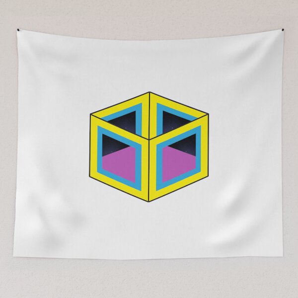 Item preview, Infinity Cube - 3D - Yellow, Purple and Blue designed and sold by d-w-h design.
