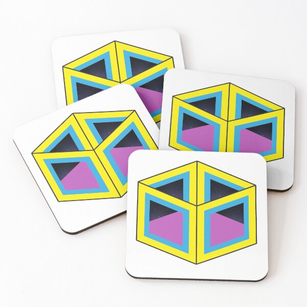 Item preview, Infinity Cube - 3D - Yellow, Purple and Blue designed and sold by d-w-h design.