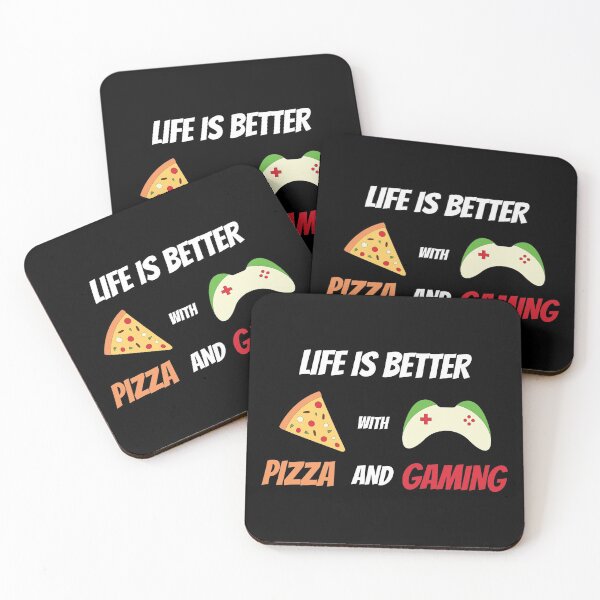 Item preview, life is better with pizza and gaming designed and sold by MegaStore101.