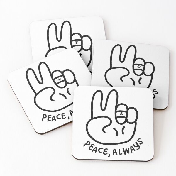 Item preview, Peace Always (Peace Sign Hand) (Black Ink) designed and sold by jdotrdot712.