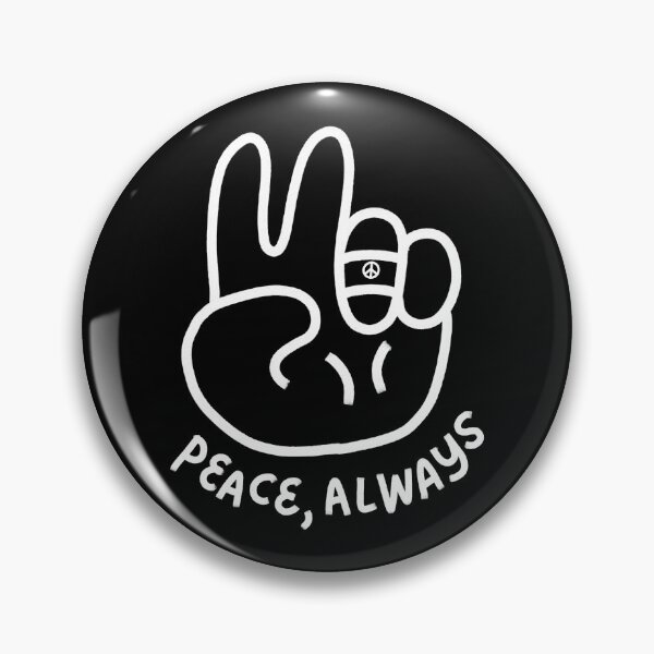 Item preview, Peace Always (Peace Sign Hand) (WhiteInk) designed and sold by jdotrdot712.