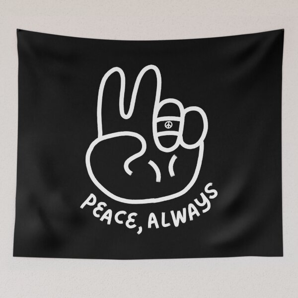 Item preview, Peace Always (Peace Sign Hand) (WhiteInk) designed and sold by jdotrdot712.