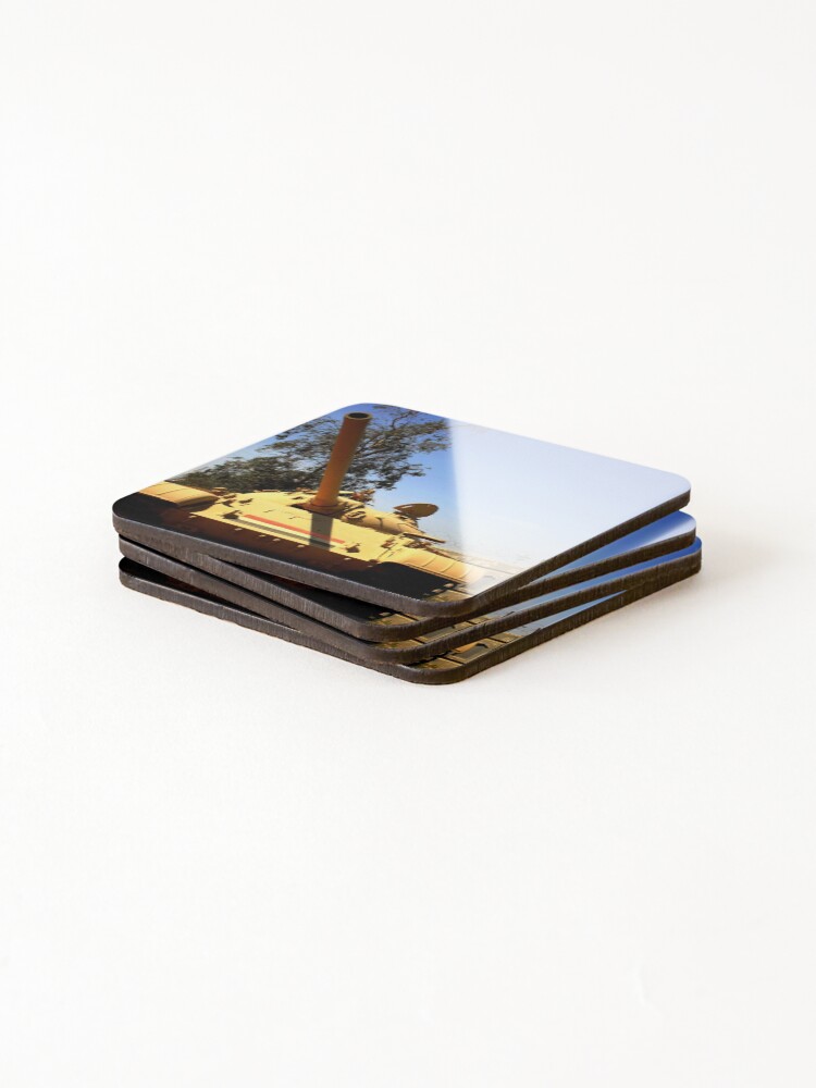 Thumbnail 4 of 5, Coasters (Set of 4), Tank! designed and sold by Createaline.