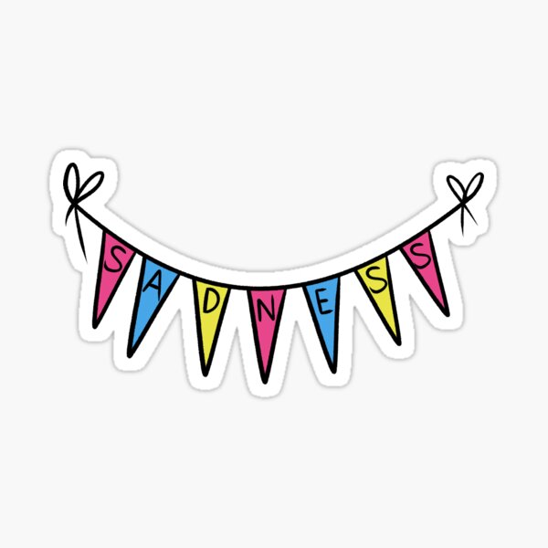 Perfect ribbon for a party for sad people  Sticker