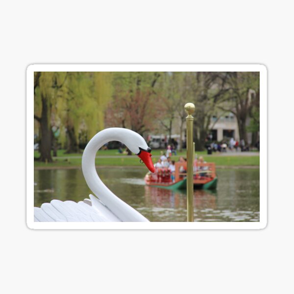 Boston Public Garden Swan Boats Sticker