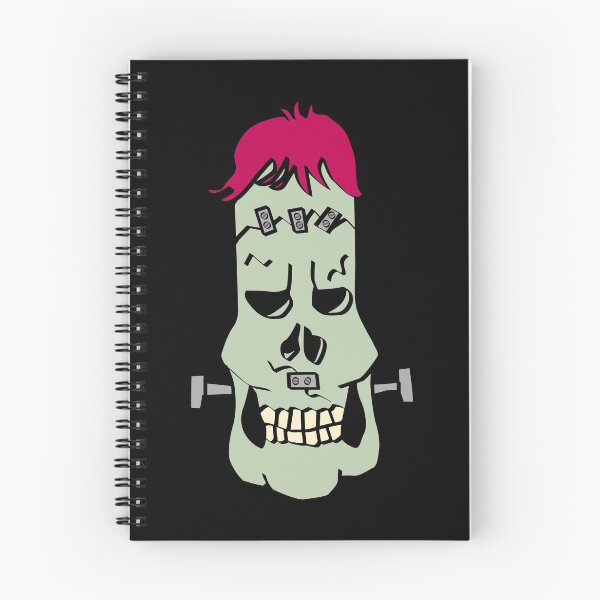 Item preview, Frankenstein Cartoonish Skull with Pink Hair designed and sold by superdumb70.