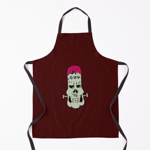 Item preview, Frankenstein Cartoonish Skull with Pink Hair designed and sold by superdumb70.