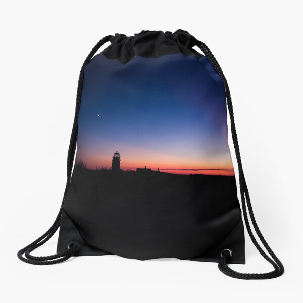 Sunset at the Highland Lighthouse Drawstring Bag