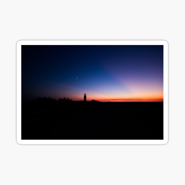 Sunset at the Highland Lighthouse Sticker