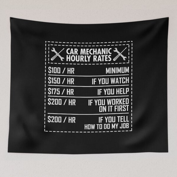Item preview, Car Mechanic Hourly Rates Jersey designed and sold by Manisma Road.
