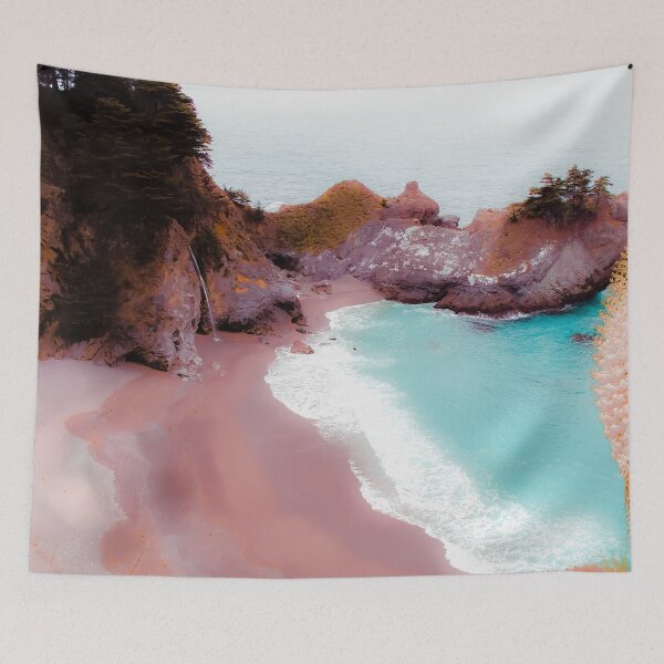 Item preview, waterfall with ocean view at Mcway Falls, Big Sur, Highway 1, California, USA designed and sold by Mrvell.