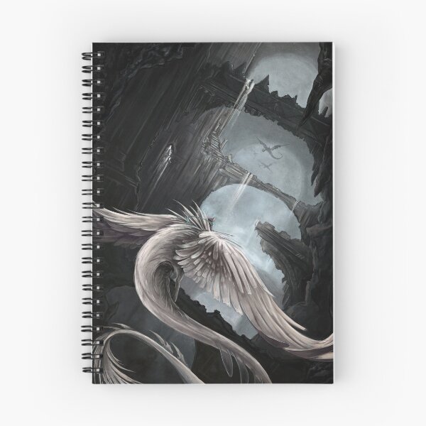 Item preview, Imagined creature flying through ruins designed and sold by OnHeathAndMoor.