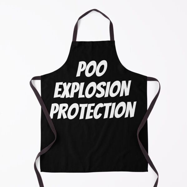 Item preview, Poo explosion protection. Text only design. White text. designed and sold by JellyBeenzz.