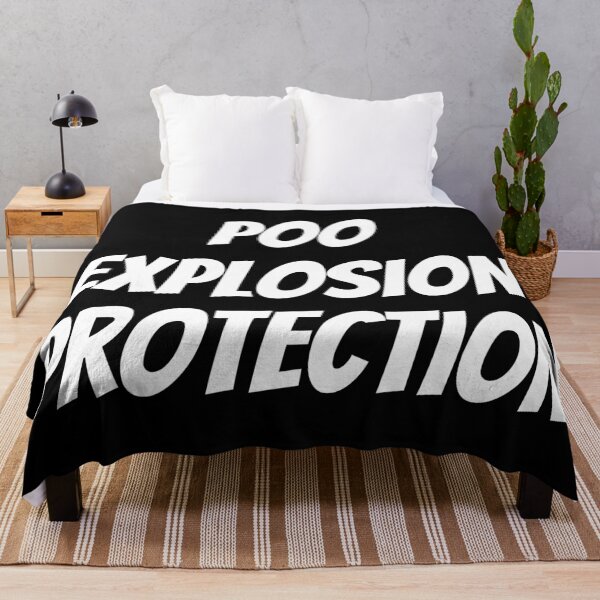 Item preview, Poo explosion protection. Text only design. White text. designed and sold by JellyBeenzz.