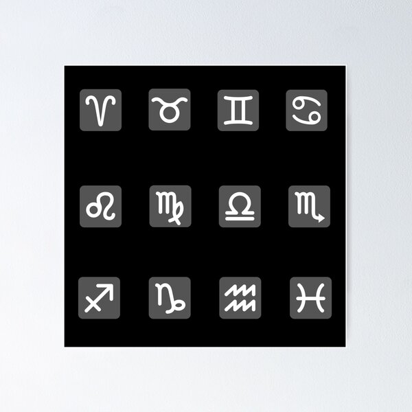 Item preview, Zodiac Symbols designed and sold by MayaCordalia.