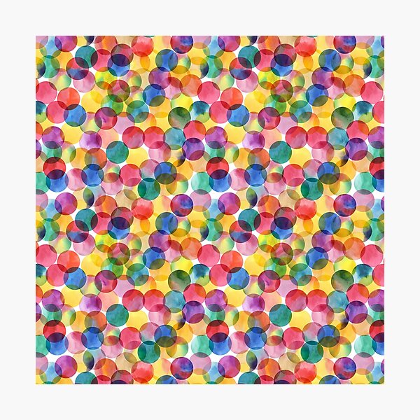 Item preview, Patrón de acuarela de colores con círculos designed and sold by SeaAndLight.