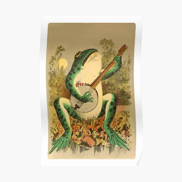 frog with a banjo Poster