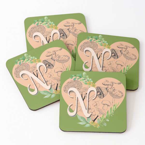 Item preview, Cottagecore Aesthetic Letter N Monogram  designed and sold by kestrada2906.