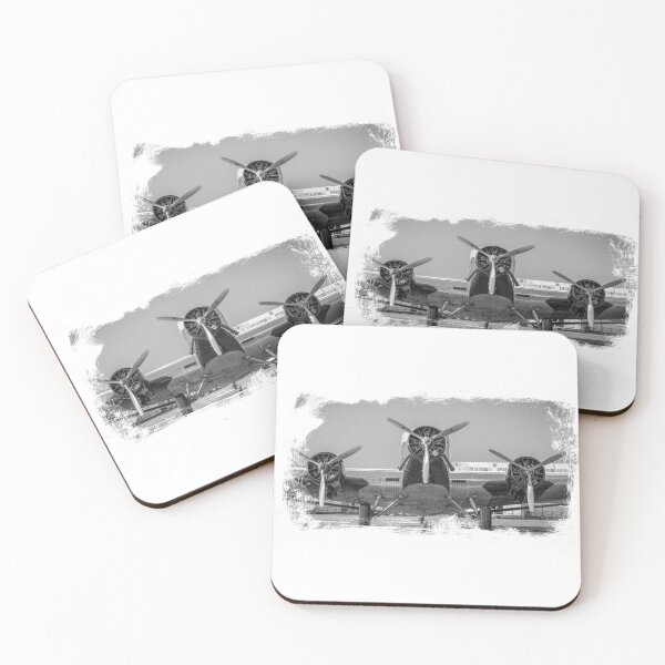 Item preview, Propeller Driven Aircraft - Three Engines - Black and White designed and sold by AeroAstro.