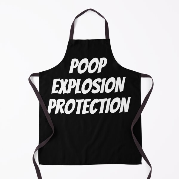 Item preview, Poop explosion protection. Text only design. White text. designed and sold by JellyBeenzz.
