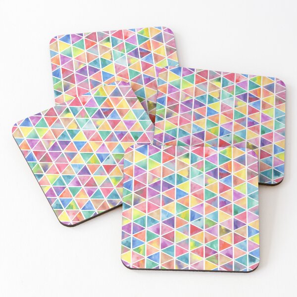 Item preview, Colorful Watercolor Pattern with Triangles designed and sold by SeaAndLight.