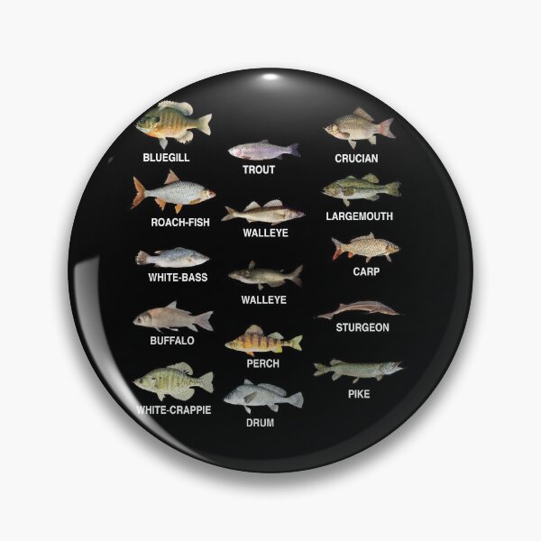 Item preview, Fish Species Graphic Freshwater Jersey designed and sold by Manisma Road.
