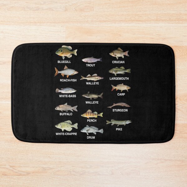 Item preview, Fish Species Graphic Freshwater Jersey designed and sold by Manisma Road.